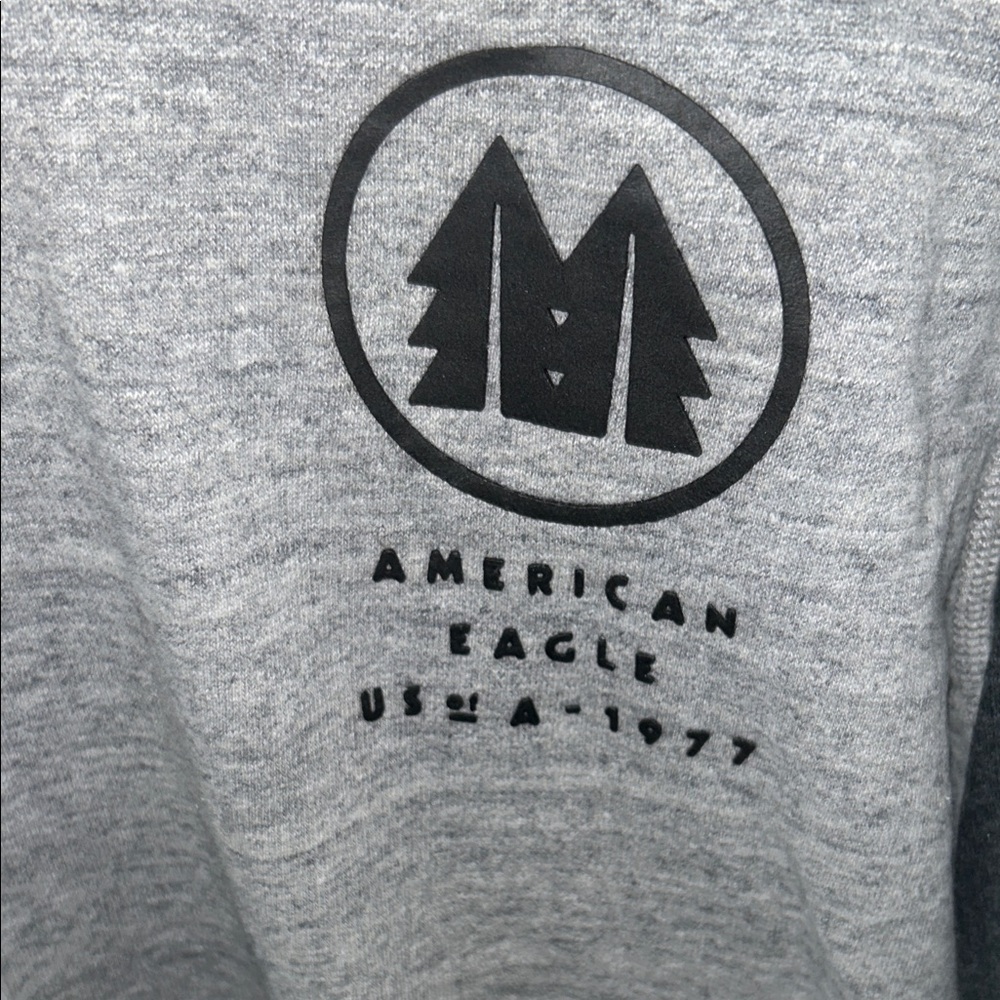 AMERICAN EAGLE Outfitters Two-Tone Gray Hoodie - Picture 3 of 4